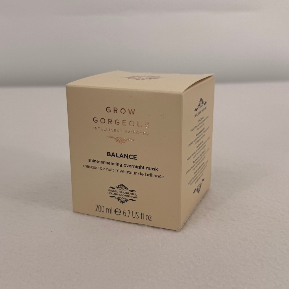 Grow Gorgeous Balance Shine Enhancing Overnight Mask 200ml 6.7oz Hair Treatment